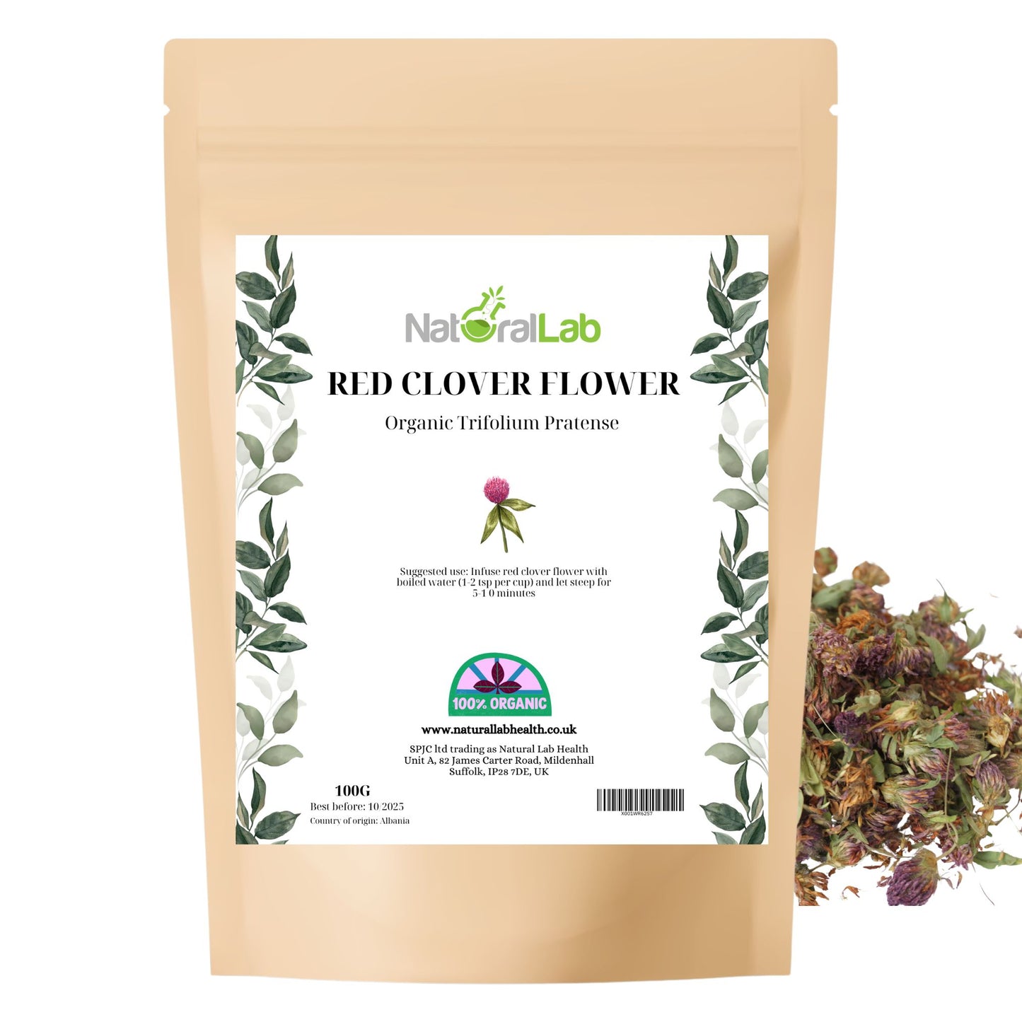 Organic Red Clover Flower | Trifolium pratense | Loose